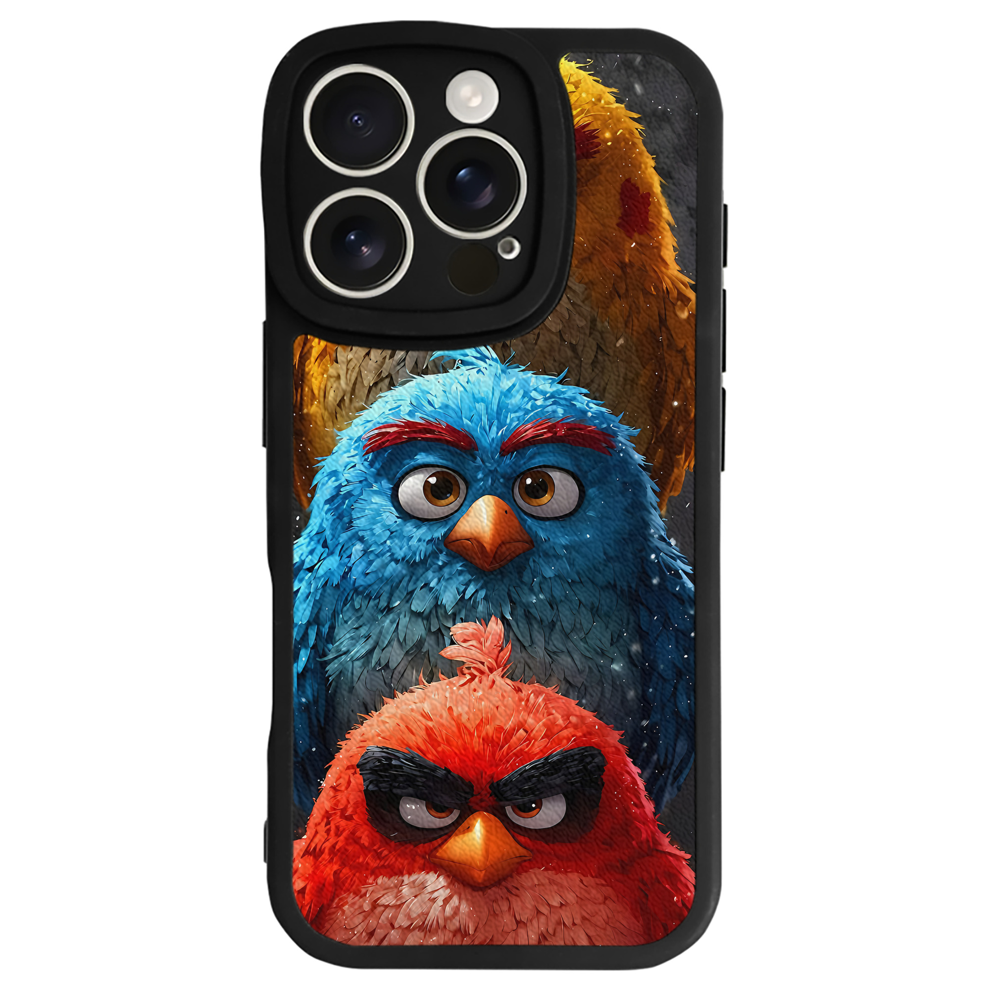 （画像用） Angry Birds アングリーバード 【iPhone 16シリーズ対応】シリコンスマホケース（レザー調） 材質：シリコン